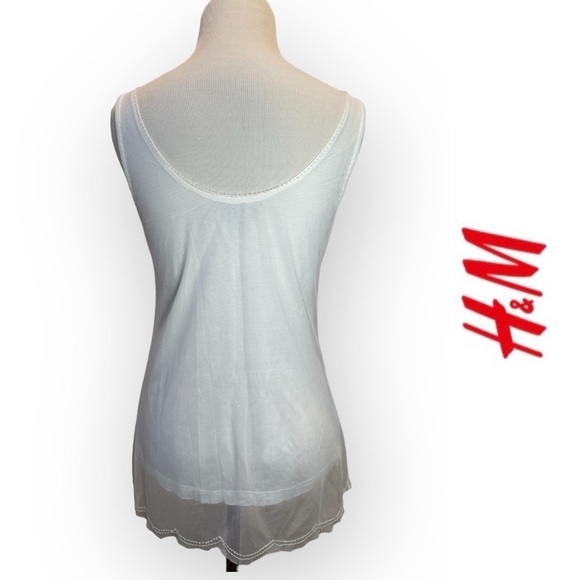 H&M White Beaded Tank,‎ Size S, MSRP $35 - Picture 3 of 5